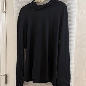 NWOT Fabletics Run Hoodie Midnight Black Lightweight Workout Gym Athletic XXL